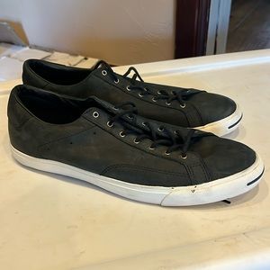 Converse Jack Purcell black suede men 13 NWOT